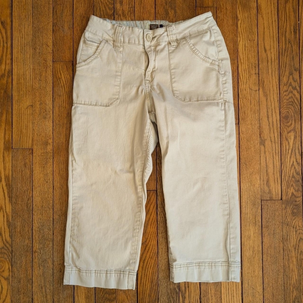 Vintage Y2k 00's Beige Cropped Pants Capris